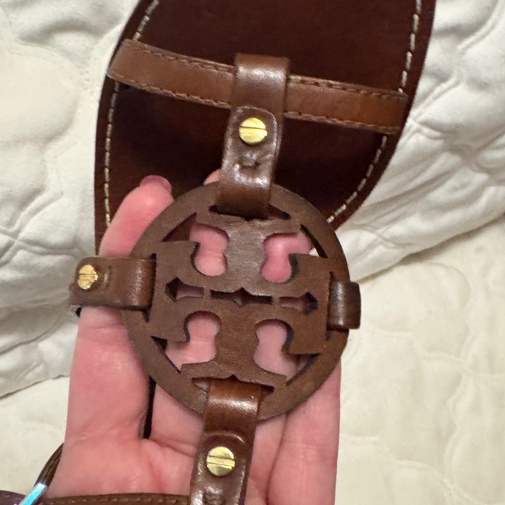 Tory Burch Brown Leather Sandals